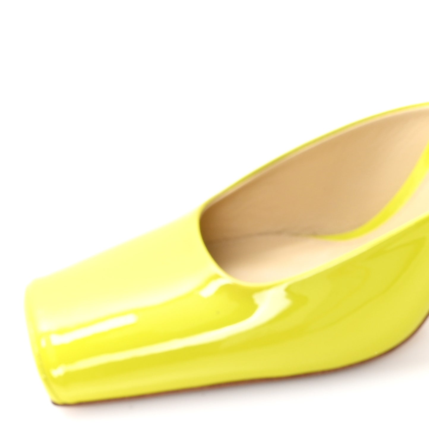 Supergloss Patent Tower 90mm Mule Pumps 38 Kiwi