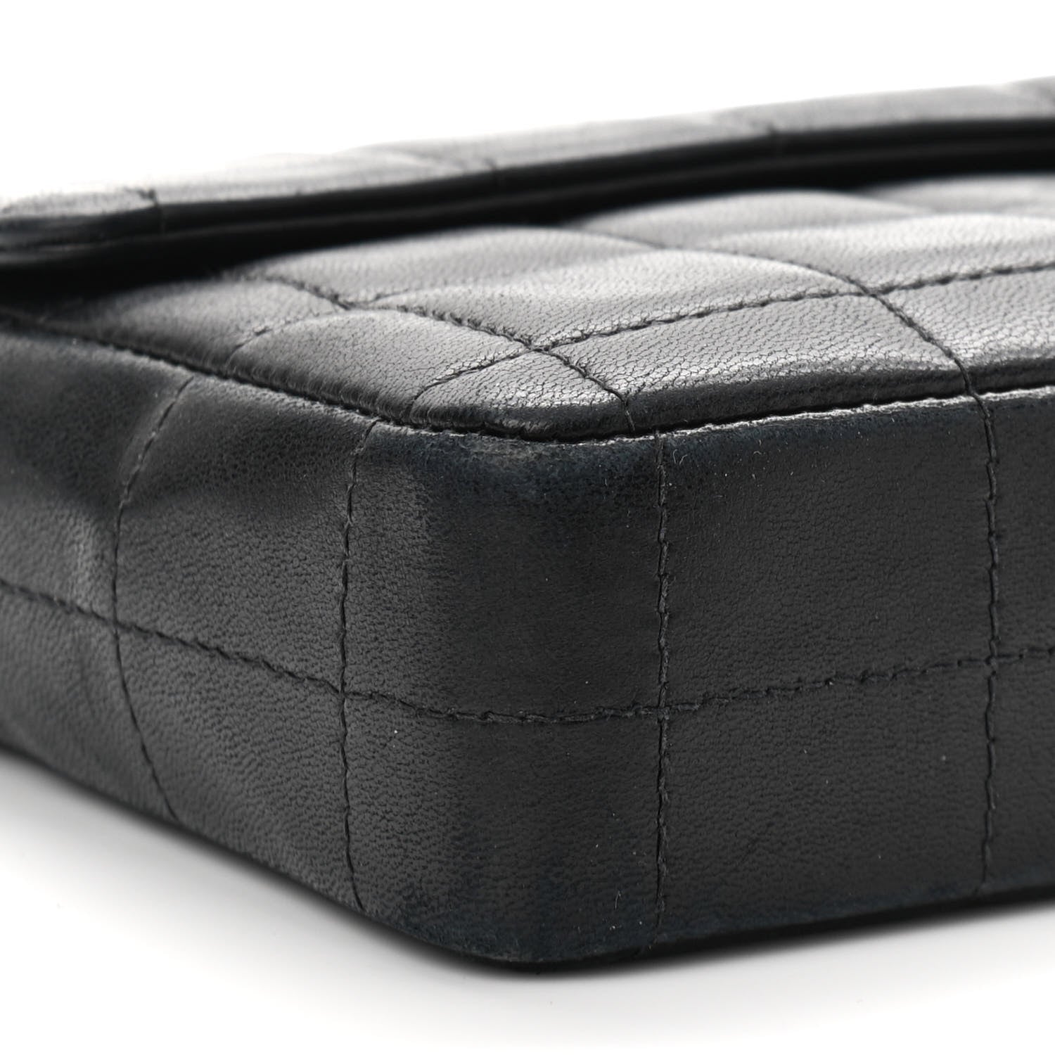 Chanel Lambskin East West Chocolate Bar Flap Black 9 of 10