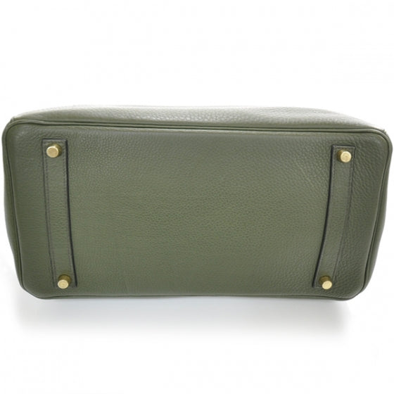 Taurillon Clemence Birkin 35 Vert Veronese