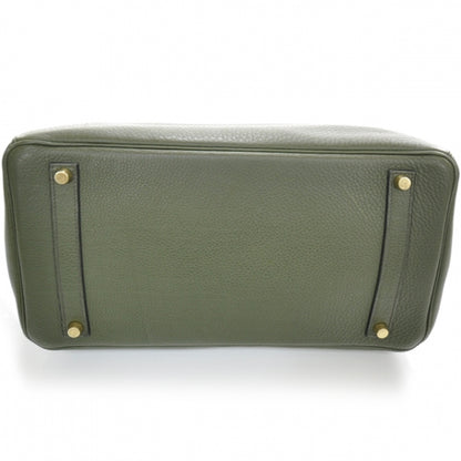 Hermes Taurillon Clemence Birkin 35 Vert Veronese 4 of 13