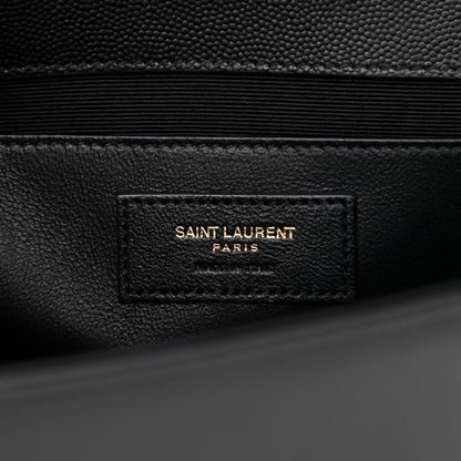 Saint Laurent Grain De Poudre Medium Classic Monogram Kate Satchel Black 6 of 8