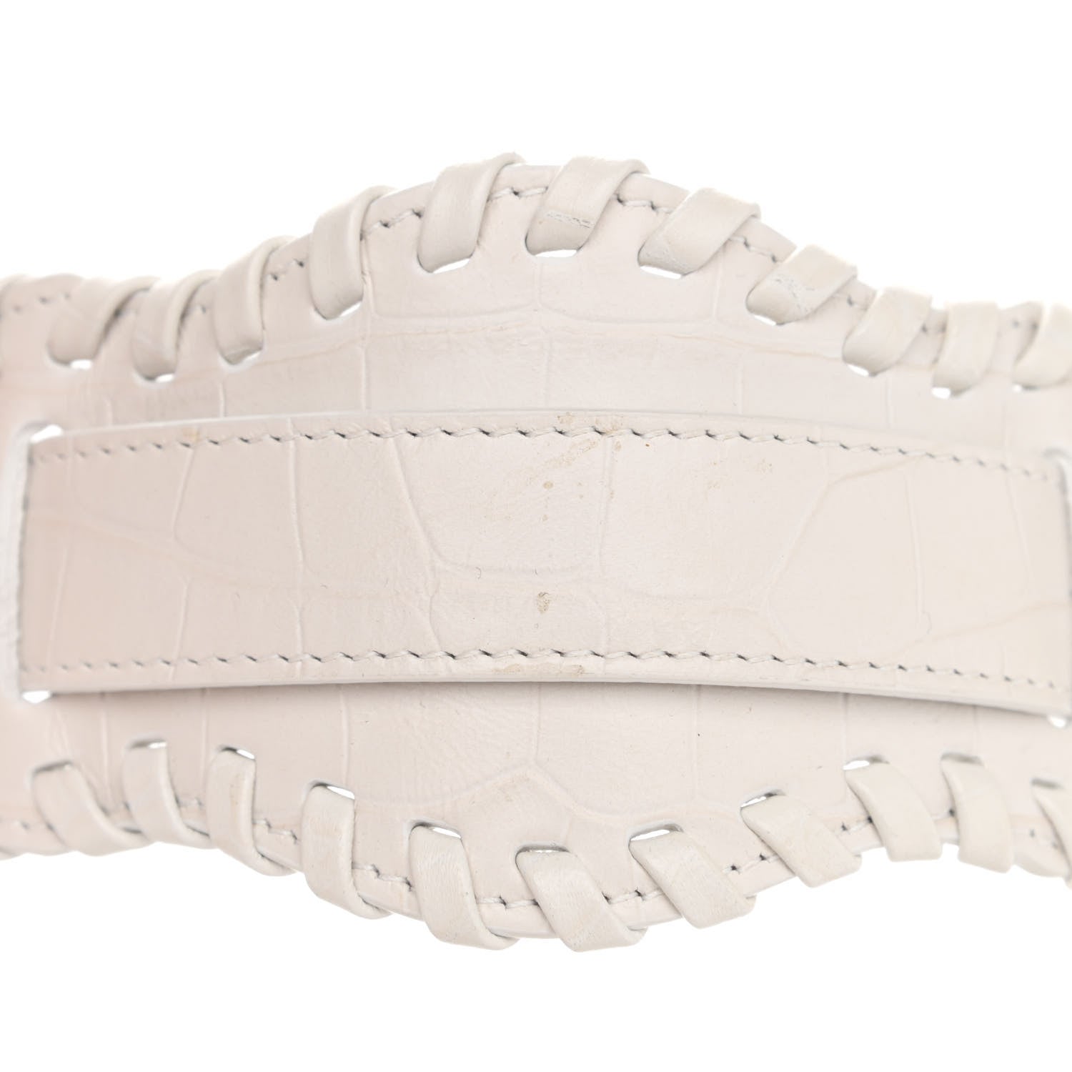 Balenciaga Extra Supple Calfskin Crocodile Embossed Le Cagole Shoulder Bag XS White 13 of 14