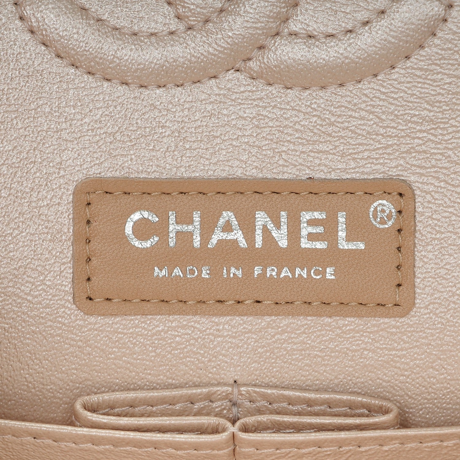 Chanel Iridescent Caviar Chevron Quilted Small Double Flap Light Gold 6 of 7