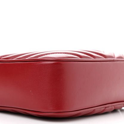 Saint Laurent Calfskin Matelasse Monogram Lou Camera Bag Opyum Red 16 of 29