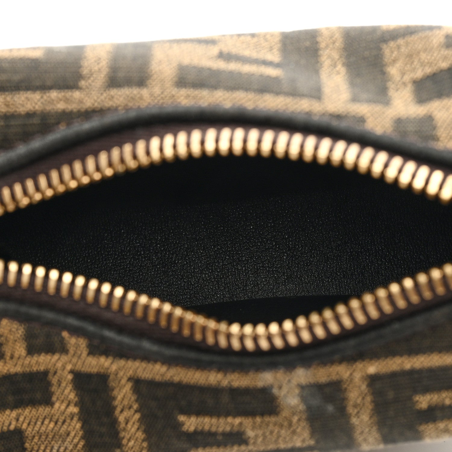 Fendi Fabric Jacquard FF 1974 Nano Fendigraphy Hobo Charm Tobacco Moro 5 of 10