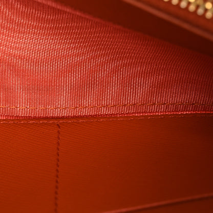 Prada Tessuto Impuntu Triangle Continental Flap Wallet Orange 6 of 19