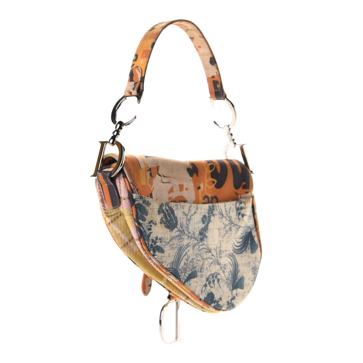 Canvas Print Saddle Bag Multicolor