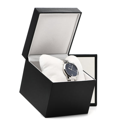 Gucci Stainless Steel 38mm G-Timeless Diamante Quartz Watch Navy 6 of 6