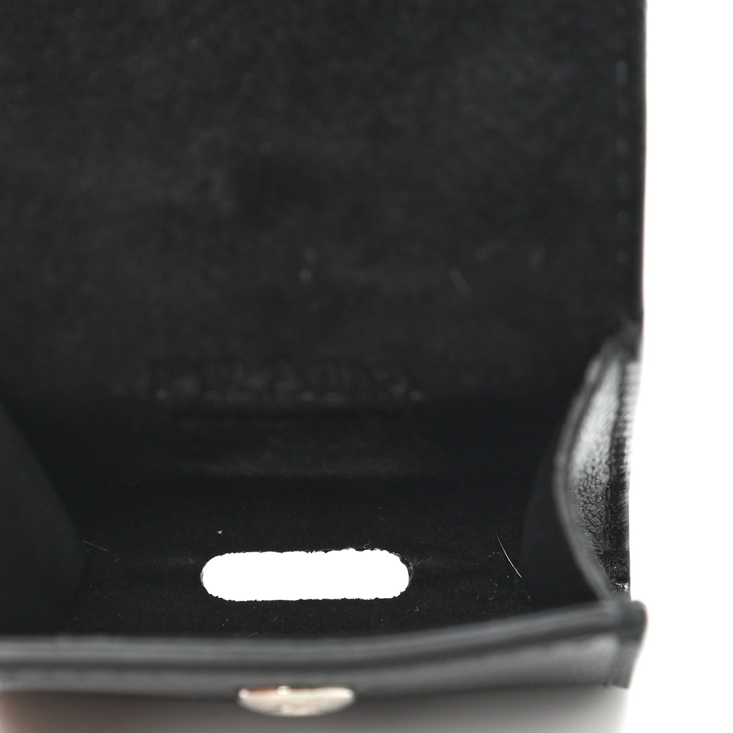 Saffiano Metal Airpods Case Black