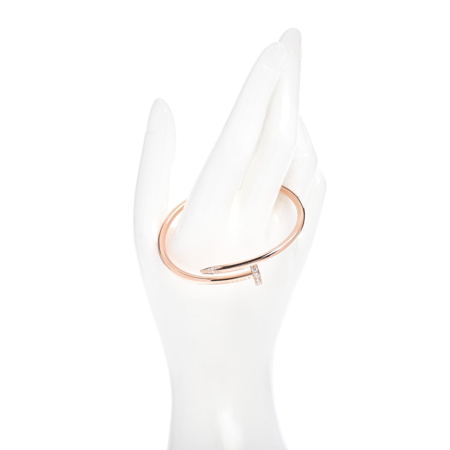 Cartier 18K Pink Gold Diamond Juste Un Clou Bracelet 17 2 of 6