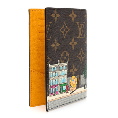 Louis Vuitton Monogram 2022 Christmas Animation New York Soho Passport Cover Yellow 3 of 6