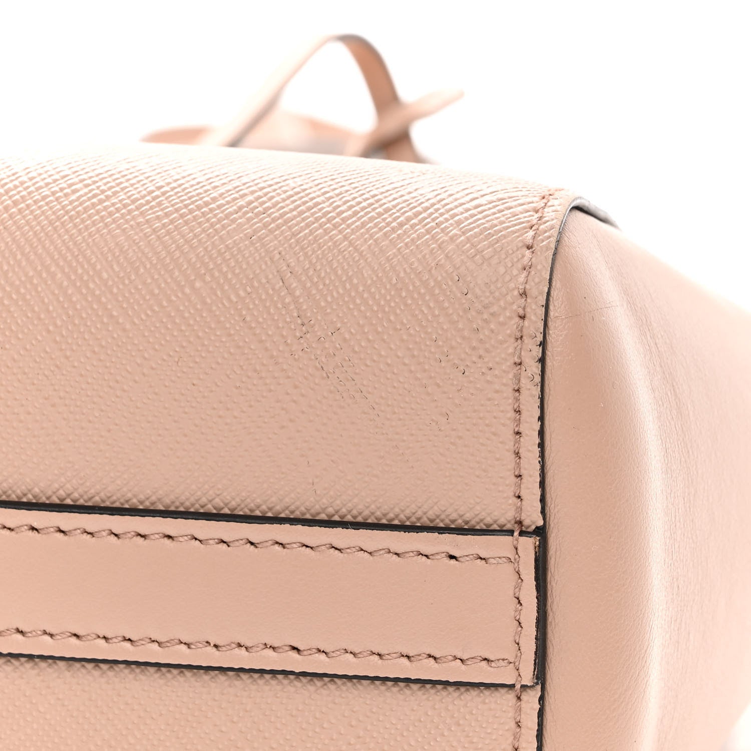 Prada Saffiano Soft Calfskin Small Zippered Tote Cipria 14 of 15