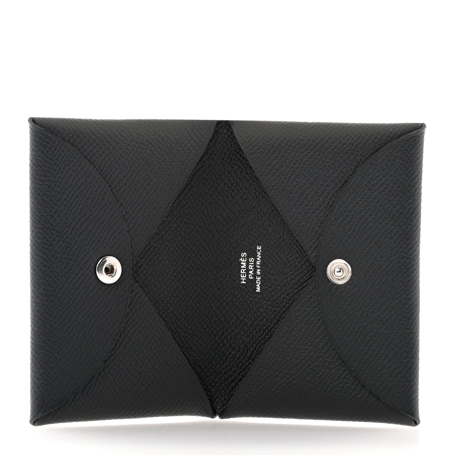 Hermes Epsom Calvi Card Case Black 5 of 7