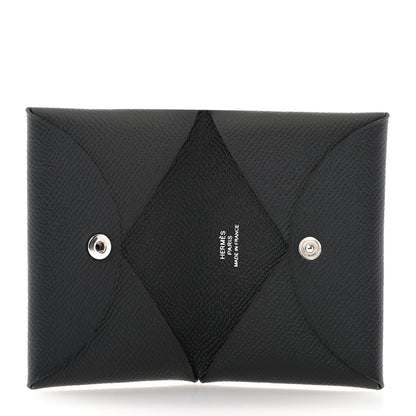 Hermes Epsom Calvi Card Case Black 5 of 7