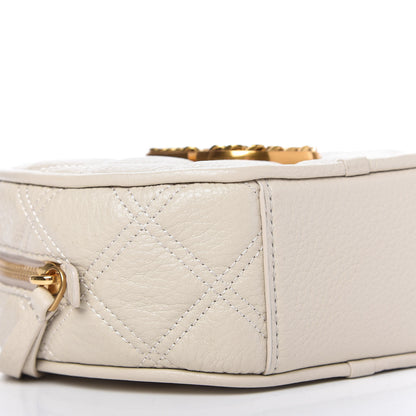 Marc Jacobs Grained Calfskin Quilted The Status Round Crossbody Oatmilk 6 of 11