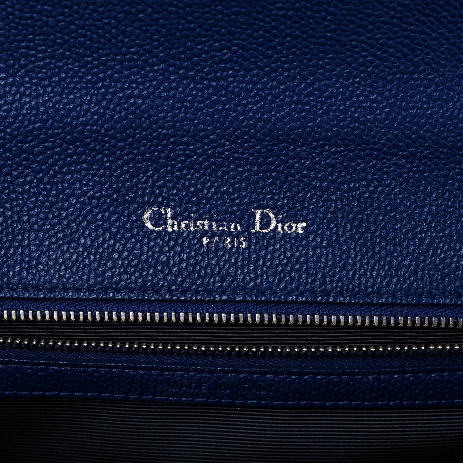 Christian Dior Grained Calfskin Medium Diorama Flap Bag Blue 5 of 15