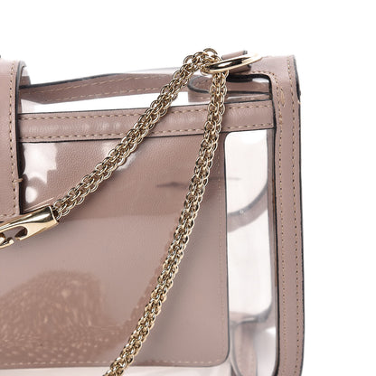 Valentino Garavani PVC Nappa Naked Medium Glam Lock Rockstud Flap Poudre 9 of 9