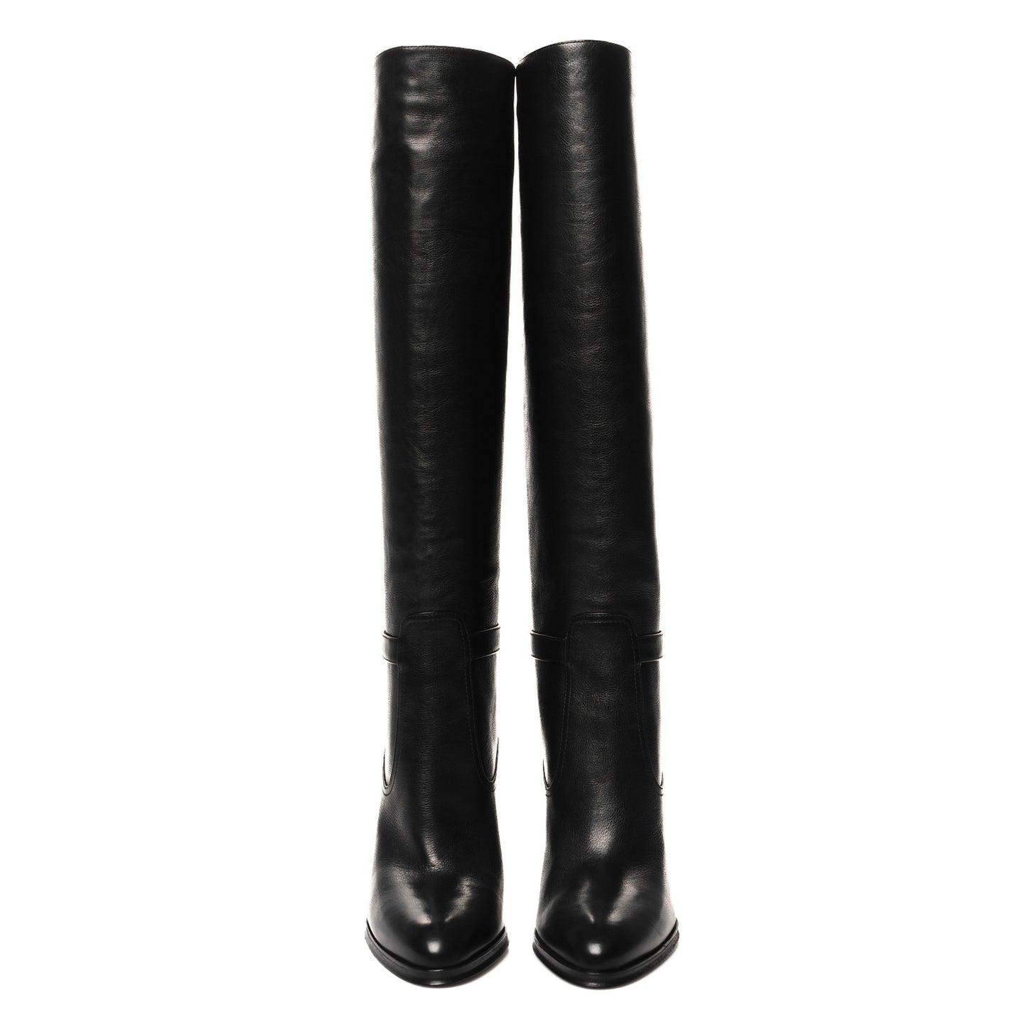 Grained Calfskin Diane 100 Boots 37.5 Black