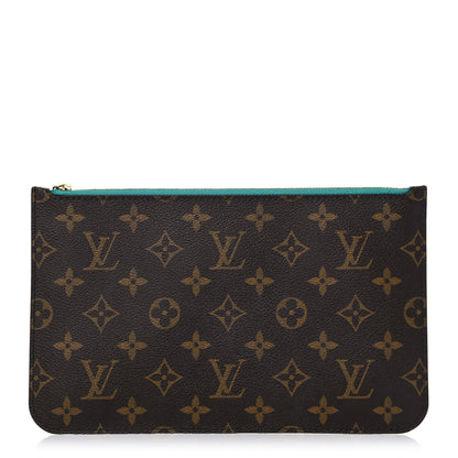 Louis Vuitton Monogram Neverfull MM GM Pochette Turquoise 1 of 9