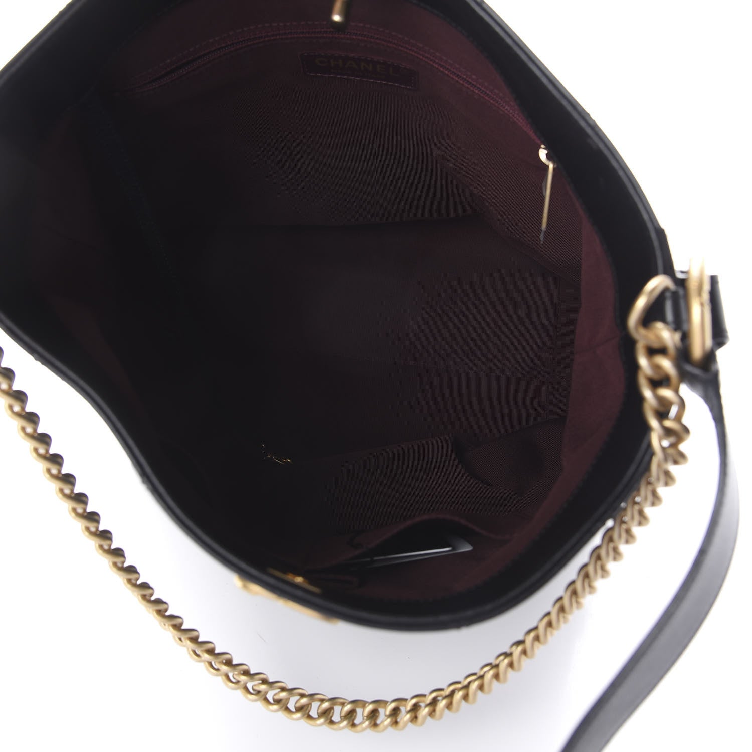 Chanel Calfskin Stitched Large Button Up Hobo Black 4 of 9