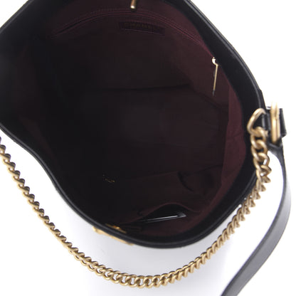 Chanel Calfskin Stitched Large Button Up Hobo Black 4 of 9