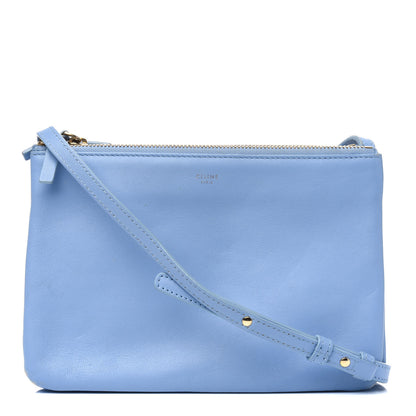 Celine Lambskin Small Trio Crossbody Bag Baby Blue 1 of 23