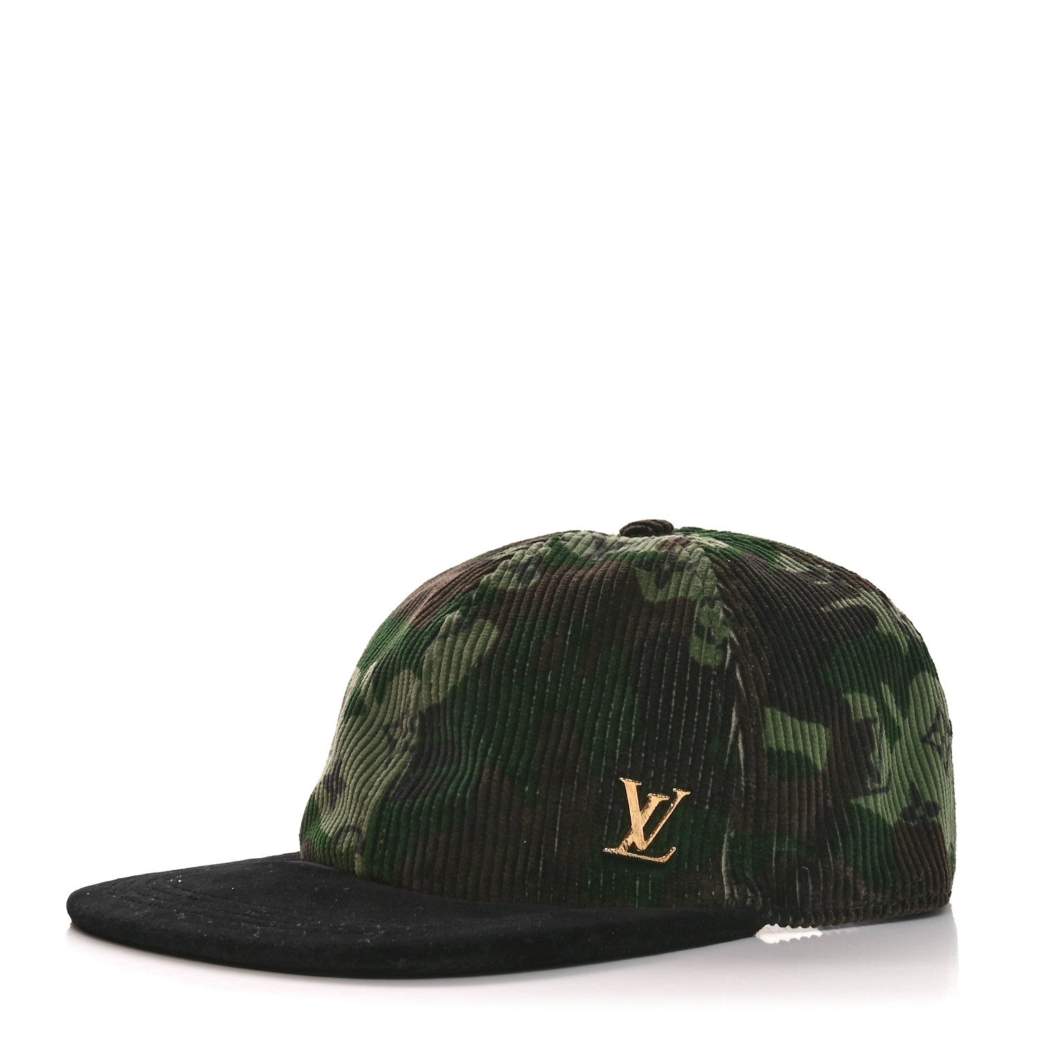 Louis Vuitton Camoflauge Velvet Monogram Cap 58 Black 1 of 8