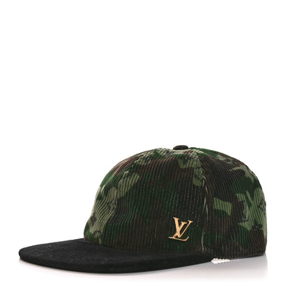 Louis Vuitton Camoflauge Velvet Monogram Cap 58 Black 1 of 8