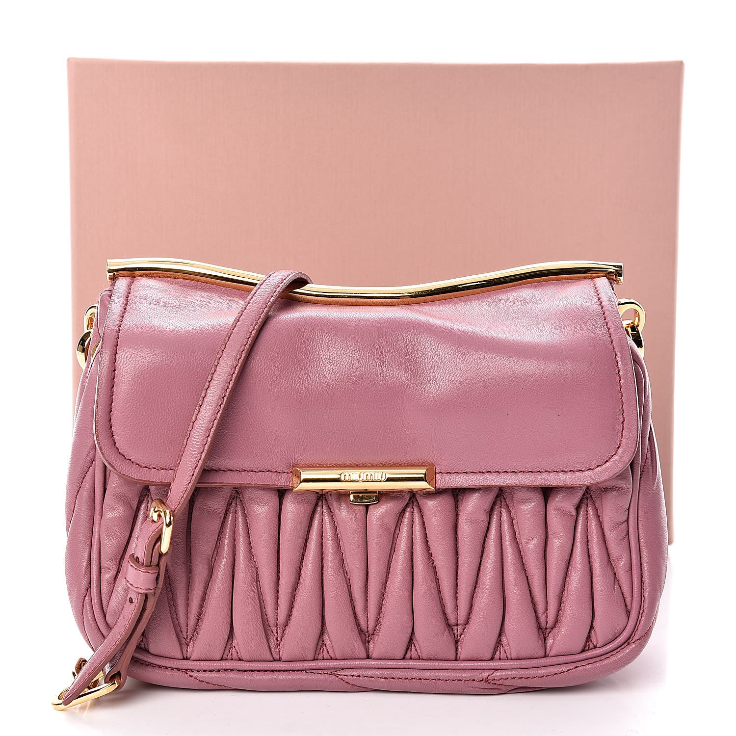 Miu Miu Nappa Matelasse Frame Bag Loto 9 of 9