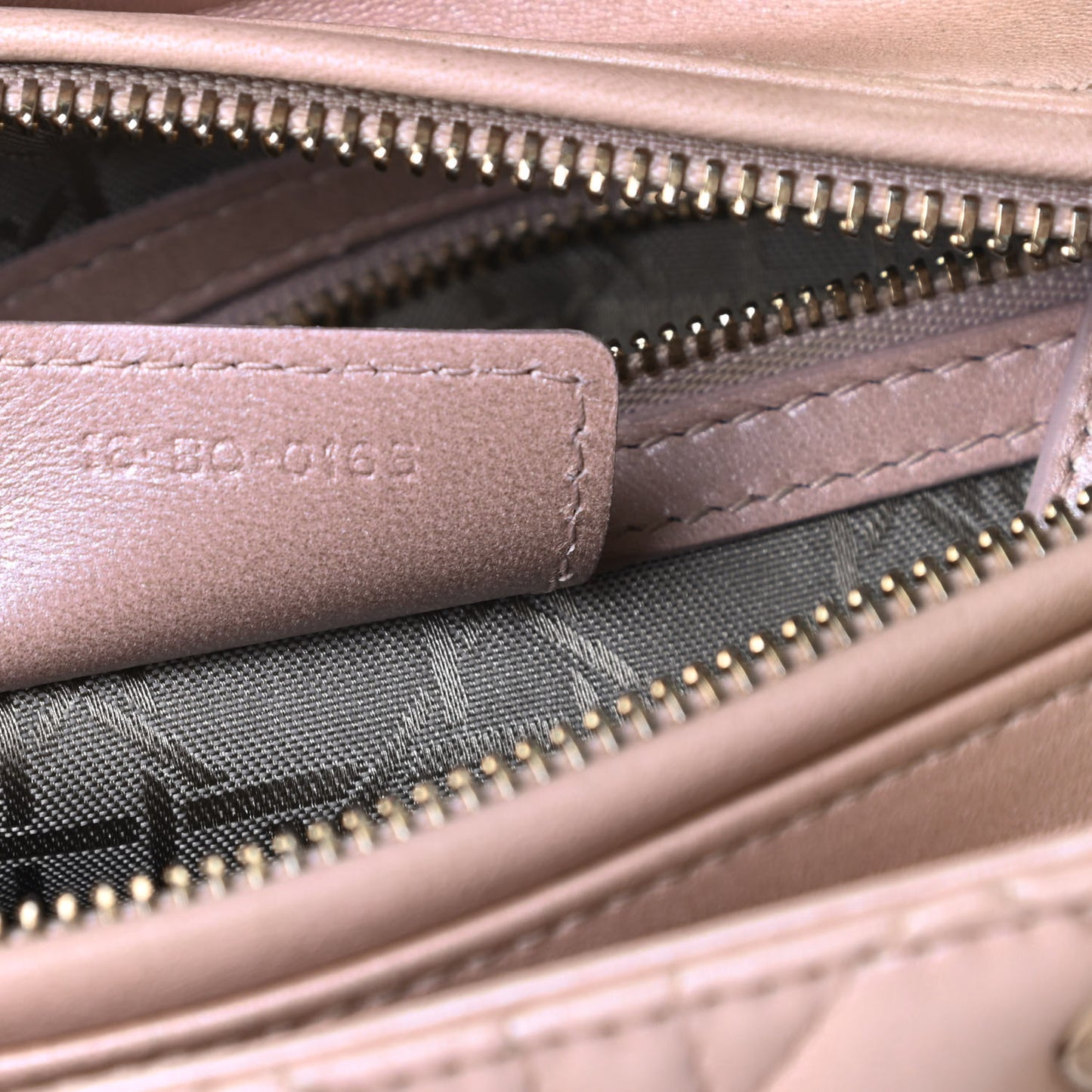 Pearly Lambskin Cannage Medium Lady Dior Lotus