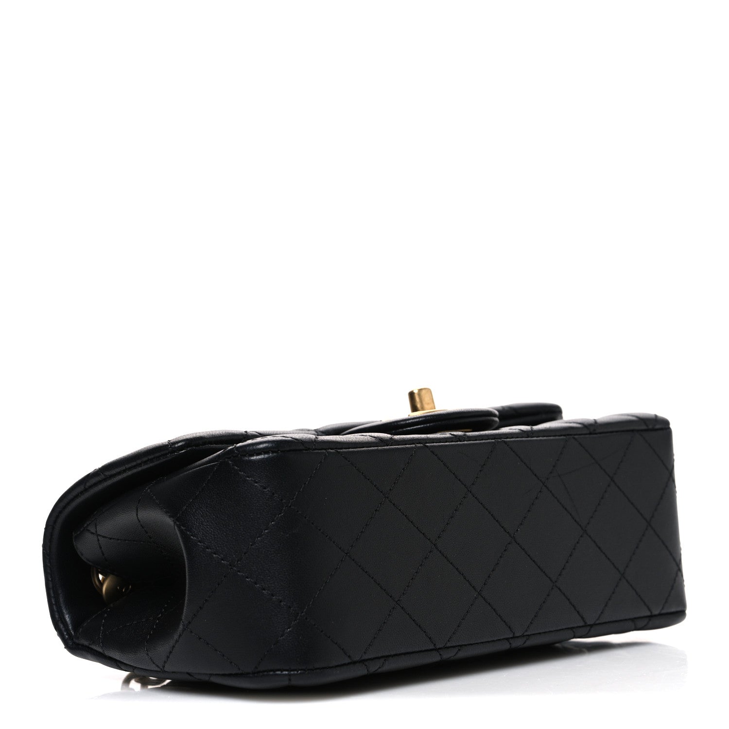 Chanel Lambskin Quilted Mini Rectangular Sweet Camellia Flap  Black 3 of 10