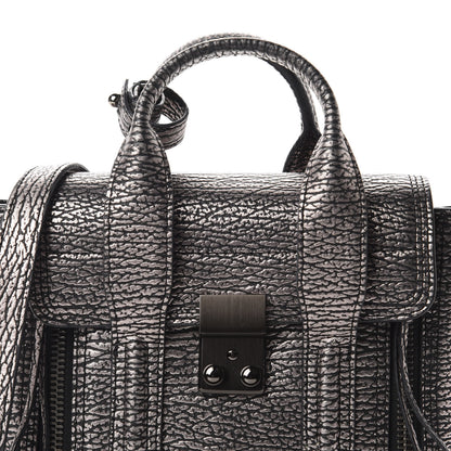 3.1 Phillip Lim 3.1 Textured Calfskin Mini Pashli Satchel Black Mauve 10 of 10