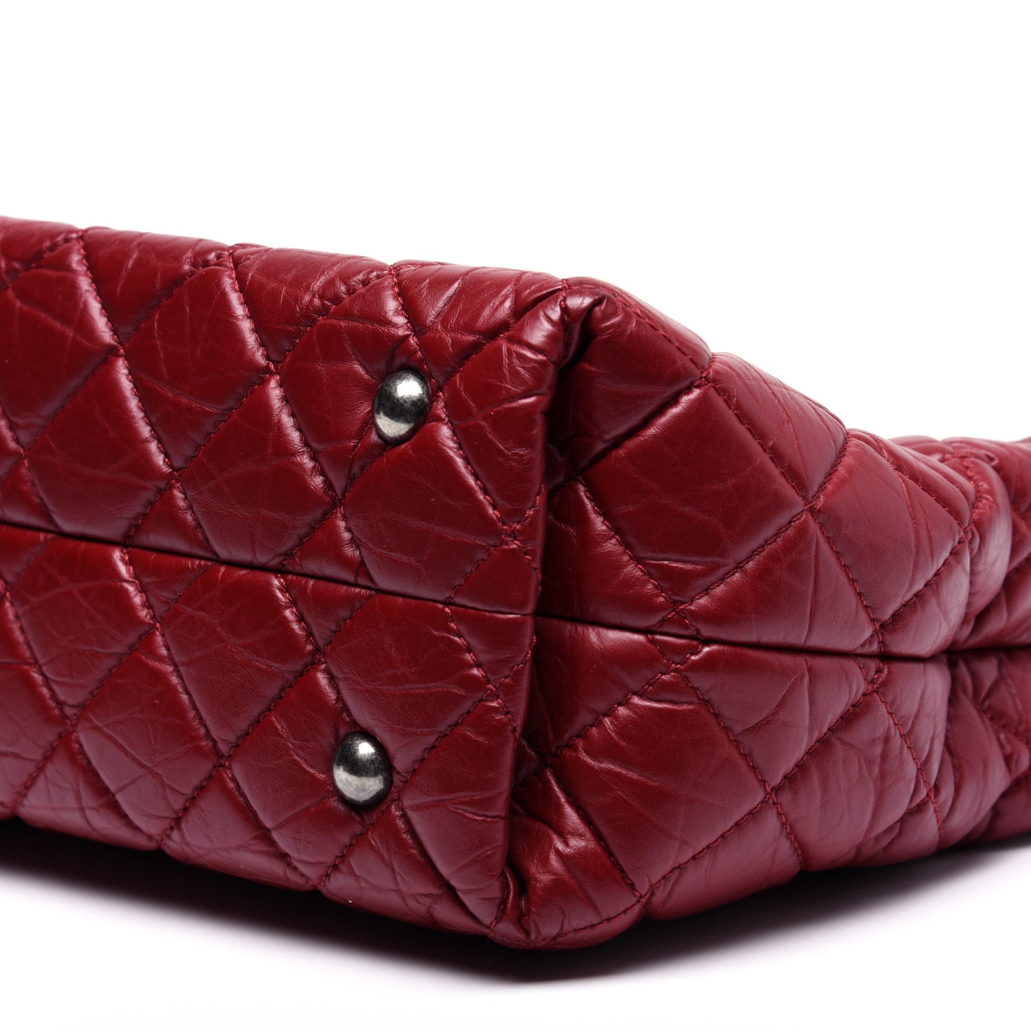 Aged Calfskin Quilted Reissue 2.55 Tote Red