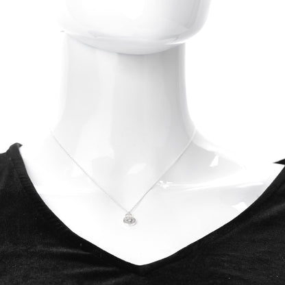 Tiffany Sterling Silver Diamond 1837 Circle Lock Necklace 2 of 5