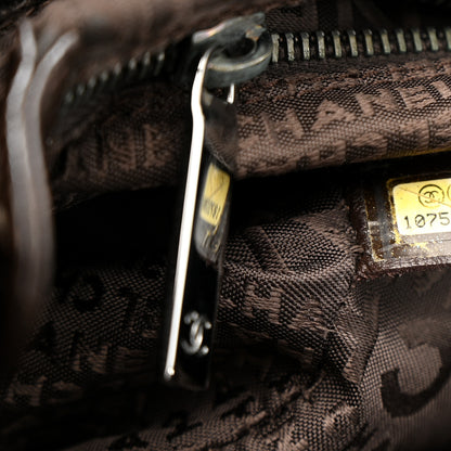 Chanel Calfskin Mademoiselle Lock Cerf Shopper Tote Brown 17 of 31