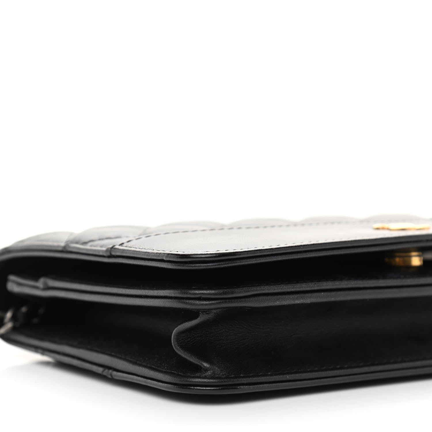 Chanel Aged Calfskin Quilted Gabrielle Wallet On Chain WOC Black 10 of 13