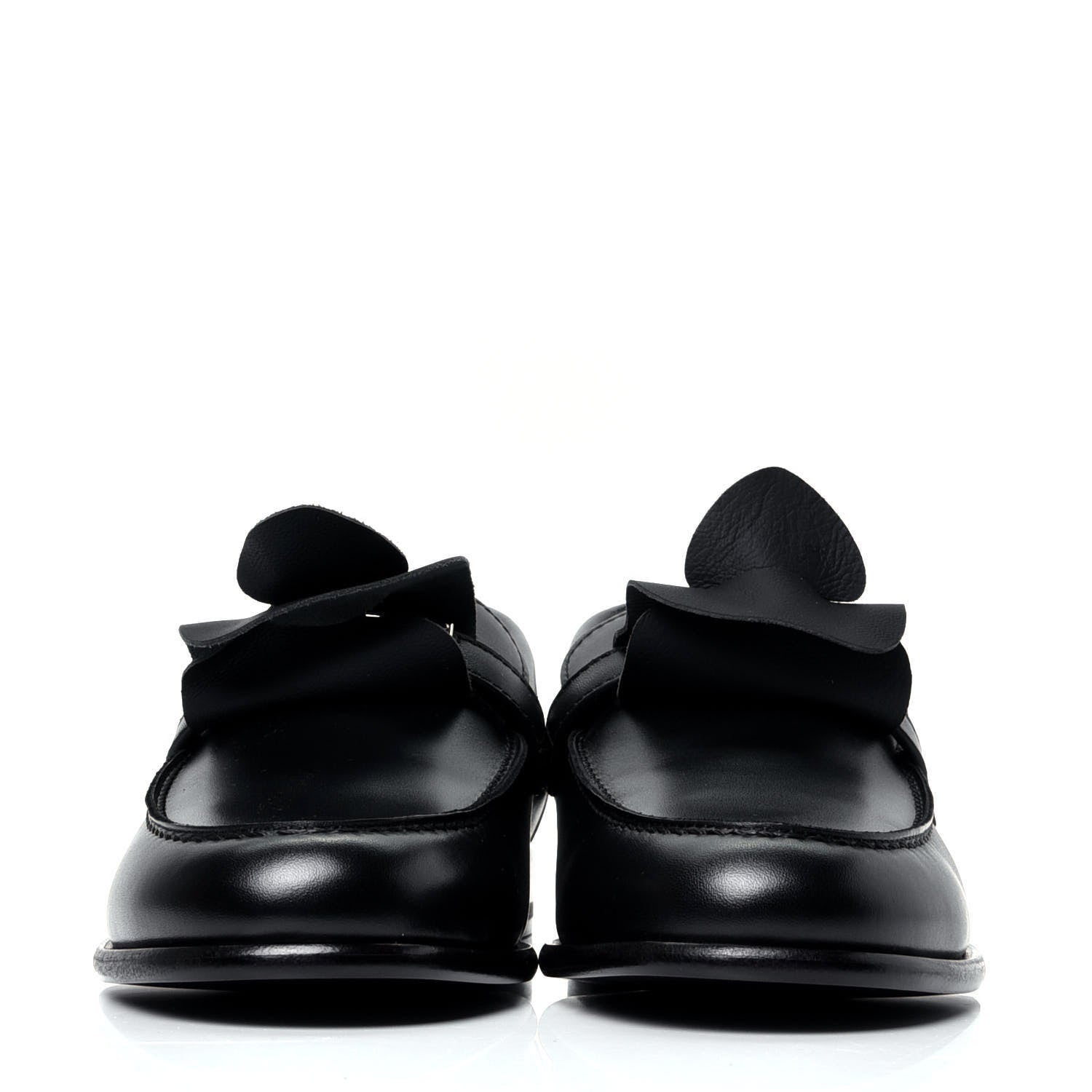 Hermes Calfskin Destin Loafers 37 Black 5 of 7