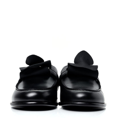 Hermes Calfskin Destin Loafers 37 Black 5 of 7