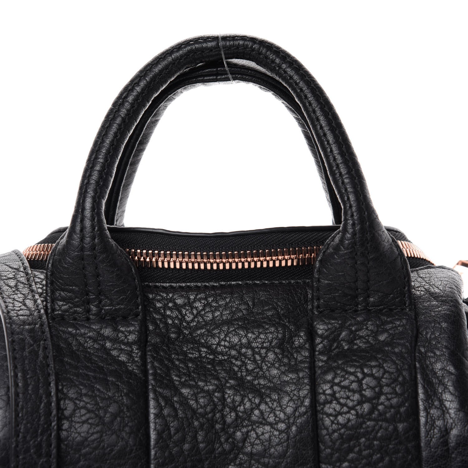 Alexander Wang Pebbled Lambskin Mini Rockie Black Rose Gold Hardware 10 of 10