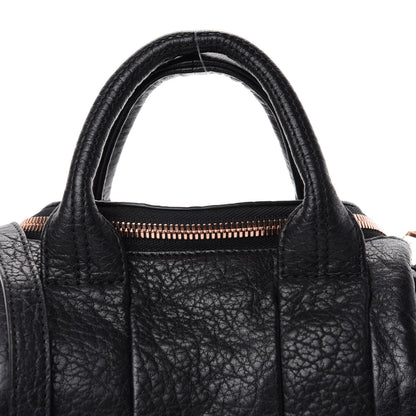 Alexander Wang Pebbled Lambskin Mini Rockie Black Rose Gold Hardware 10 of 10