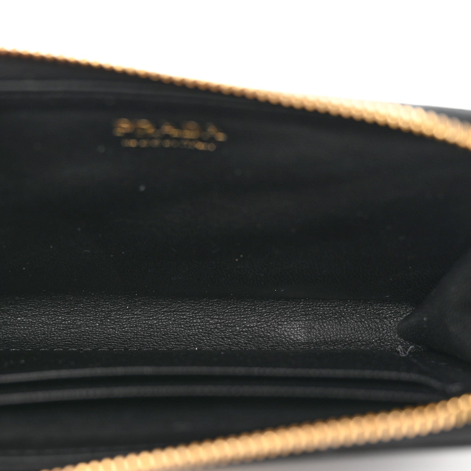 Prada Saffiano Metal Zip Around Keychain Black 5 of 8
