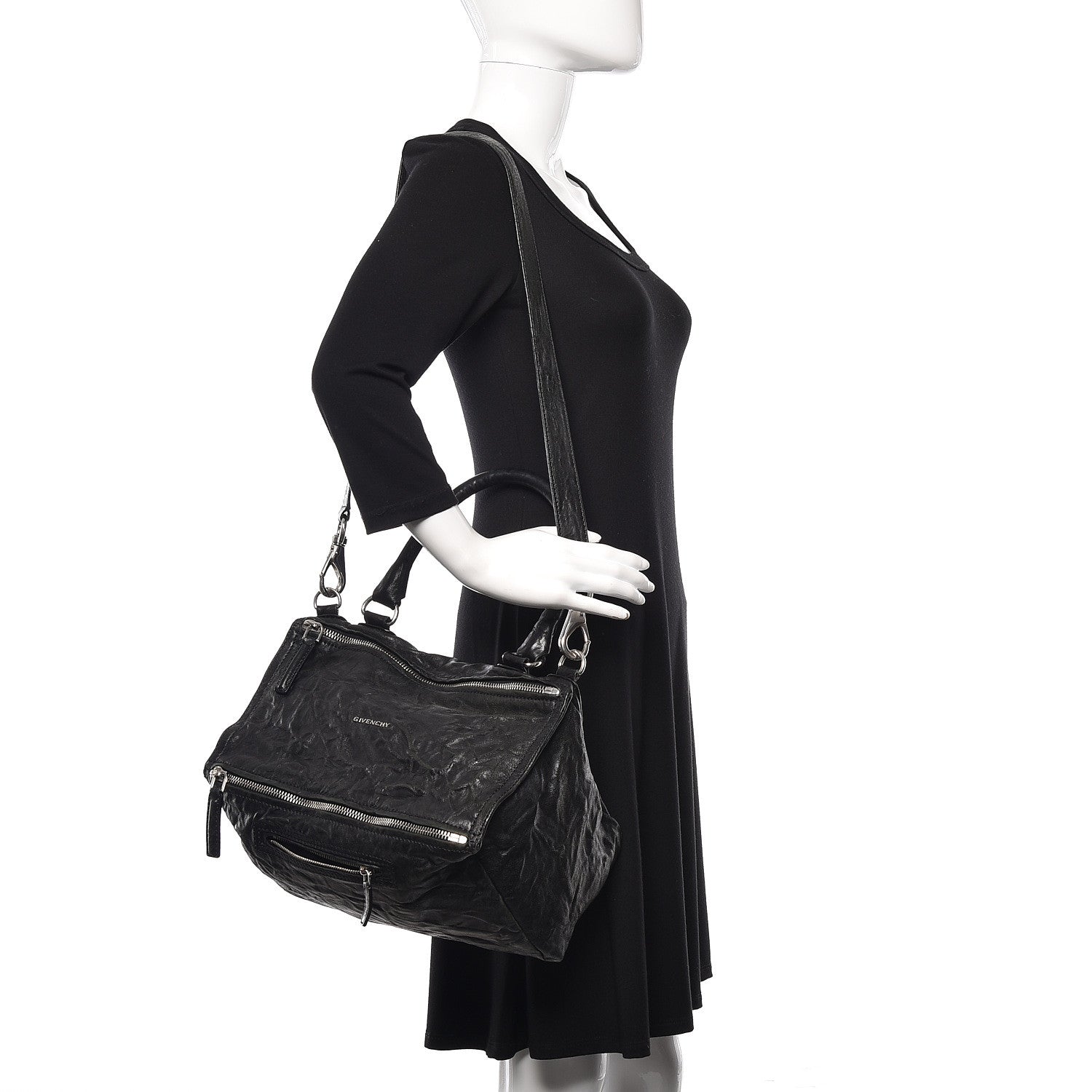 Givenchy Tumbled Sheepskin Medium Pandora Black 2 of 14