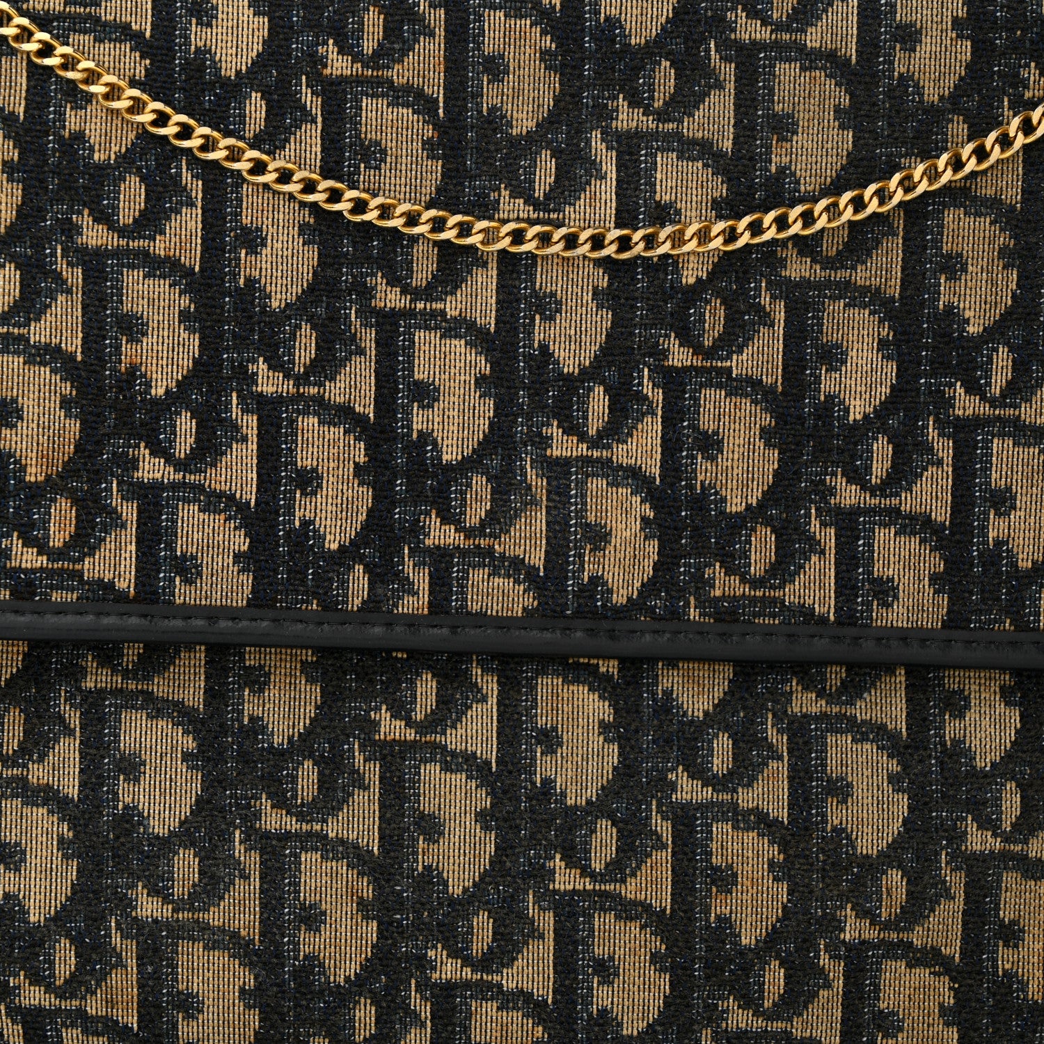 Christian Dior CHRISTIAN DIOR Monogram Chain Flap Blue 7 of 13
