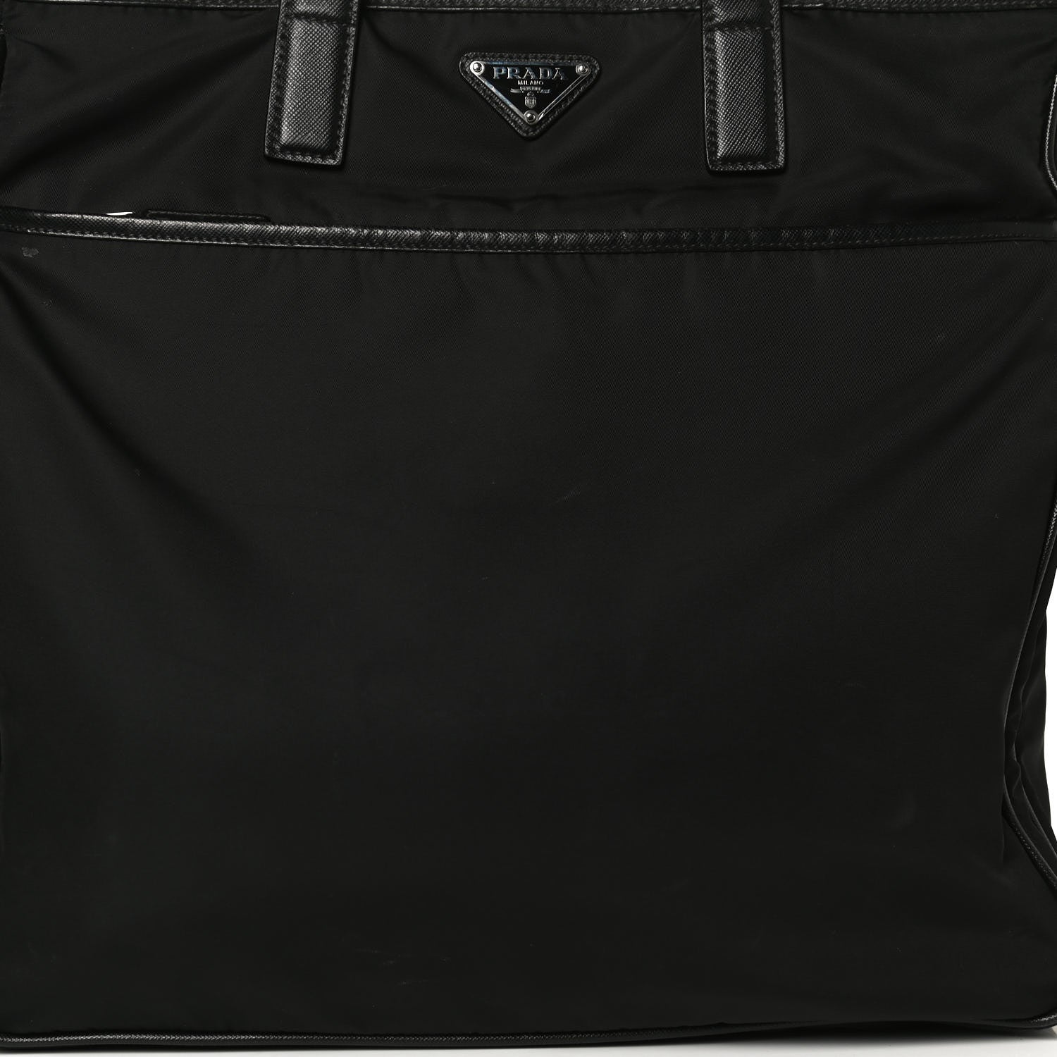 Prada Tessuto Nylon Saffiano Shopping Tote Black 13 of 15