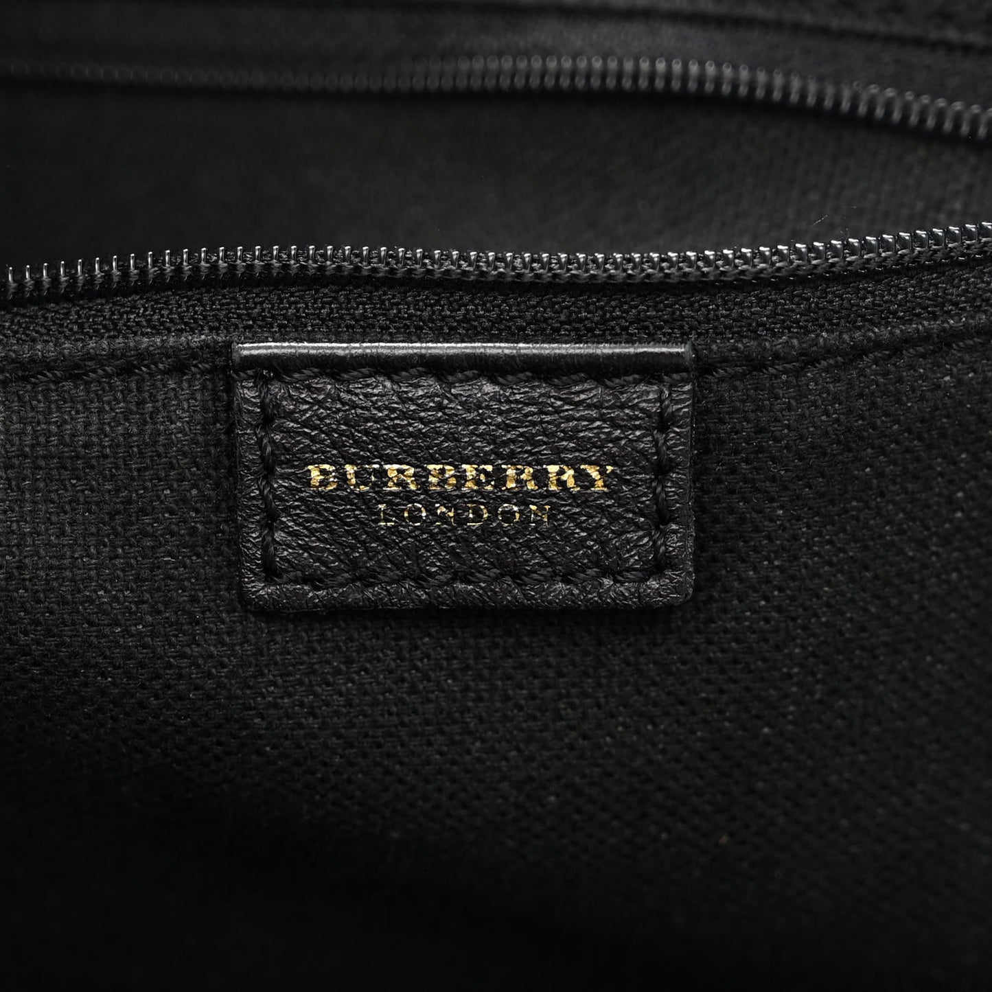 Grainy Calfskin Nova Check Tote Black