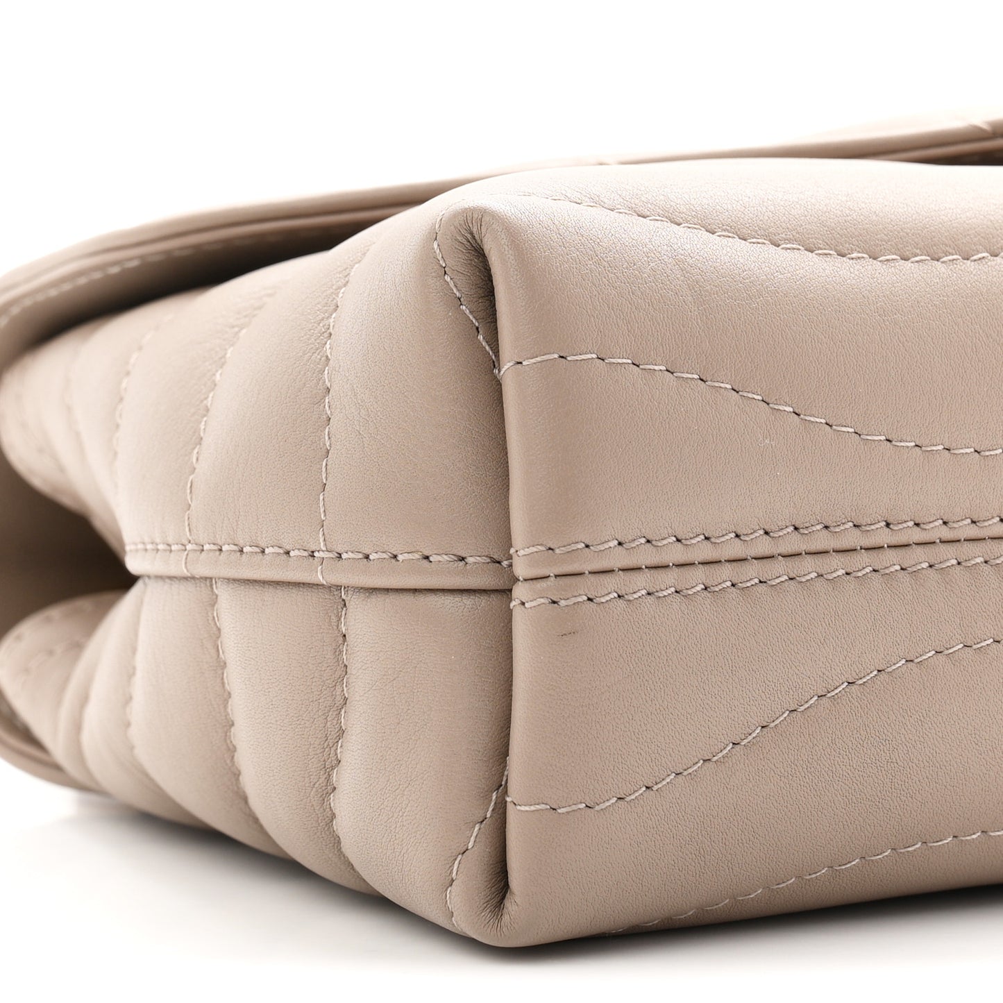 Calfskin LV New Wave Chain Bag Taupe