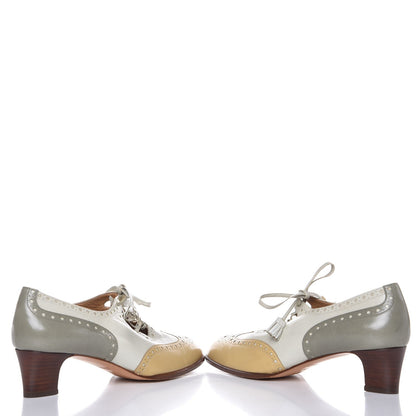 Hermes Lambskin Brogues Lace Up Oxford 36.5 6 of 11
