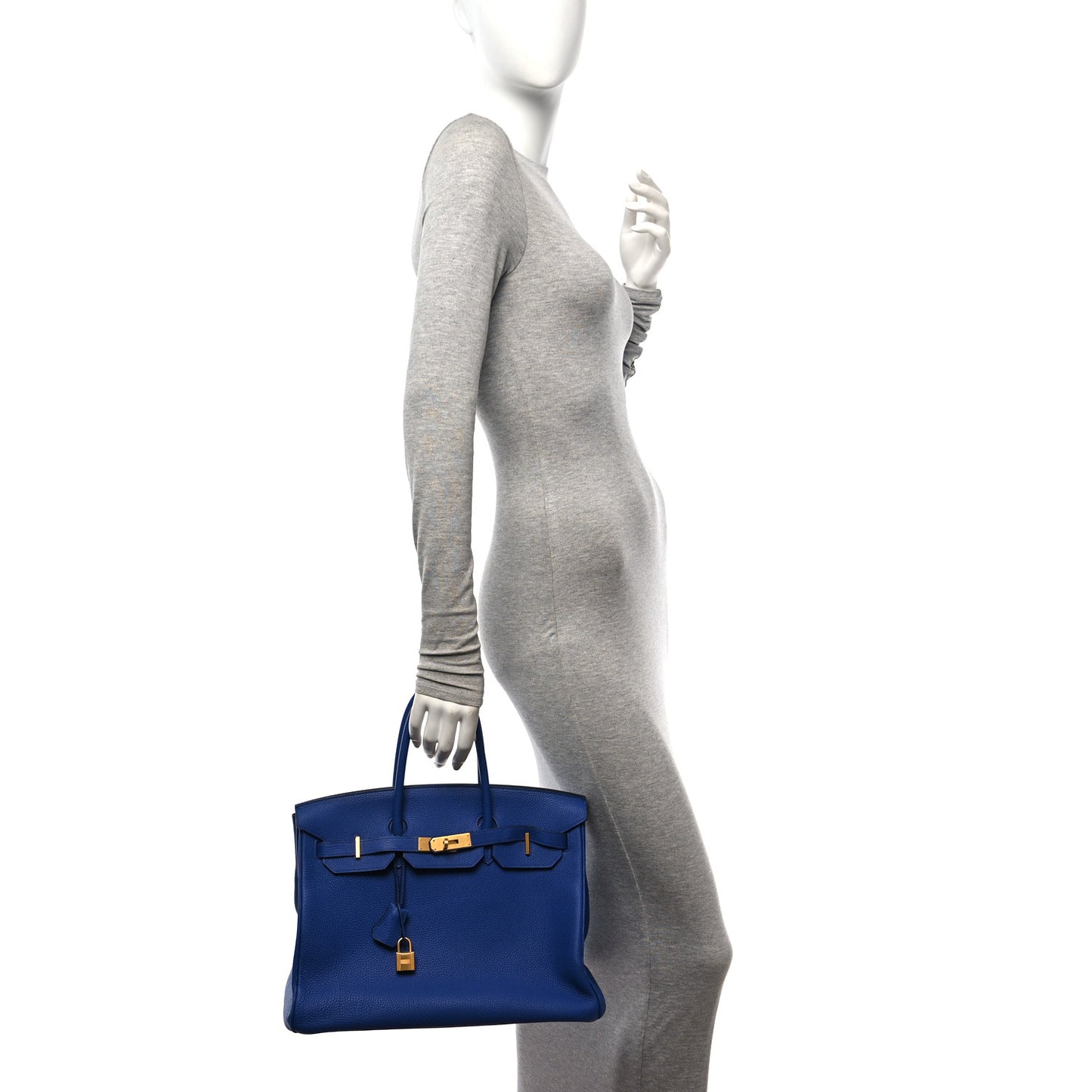 Togo Horseshoe Birkin 35 Bleu Electrique