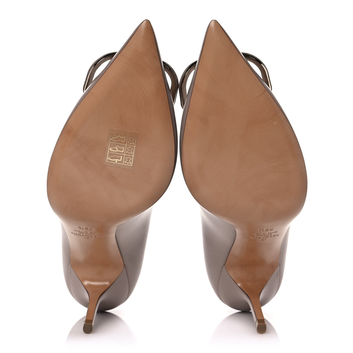 Valentino Garavani Calfskin Vlogo Signature 80mm Pumps 38.5 Poudre 5 of 9