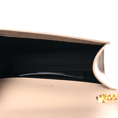 Saint Laurent Grain De Poudre Textured Mixed Matelasse Triquilt Small Monogram Satchel Dark Beige 5 of 9